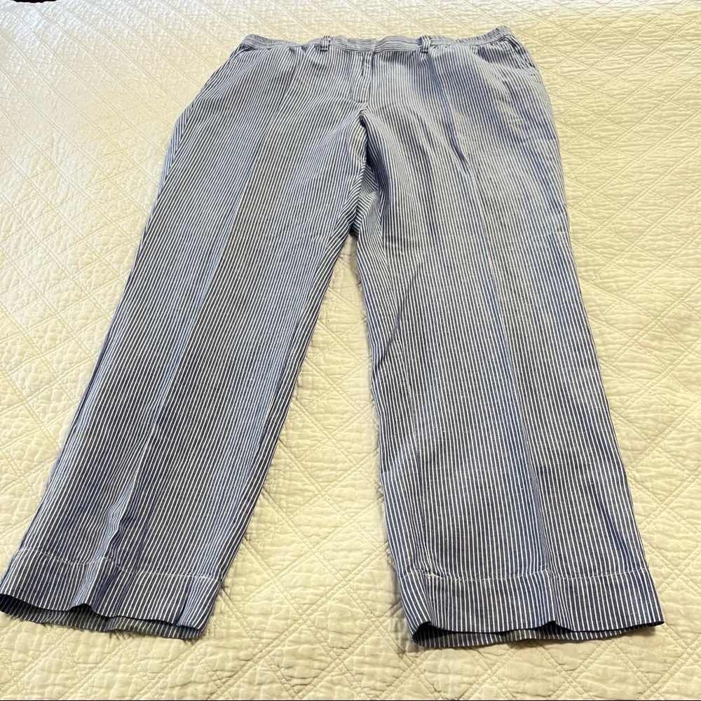 Talbots Linen Easy Drawstring Pant 16w - image 2